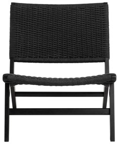 Poltrona nera con intreccio Carson - Actona