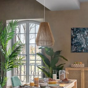 Atmosphera - Lampadario a sospensione con filo PALM 1xE27/40W/230V iuta