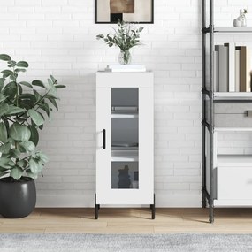 Credenza Bianco Lucido 34,5x34x90 Cm İn Legno Multistrato /