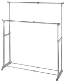 Appendiabiti telescopico/mobile in metallo grigio Twin - Wenko