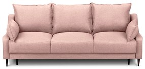 Divano letto rosa con contenitore, 215 cm Ancolie - Mazzini Sofas