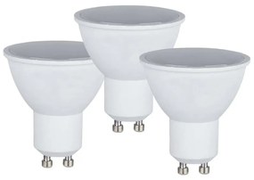 3 PZ Lampada Led GU10 5W 220V 110 Gradi Bianco Caldo 3000K Diffusore Opale SKU-217269