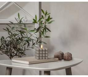 Candela LED in cera grigia, altezza 9,5 cm Flamme Dot - Star Trading