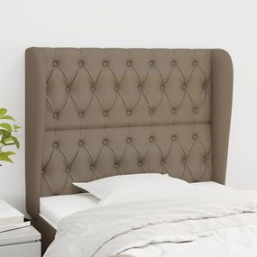 Testiera Ad Orecchio Tortora 93x23x118/128 Cm İn Tessuto /