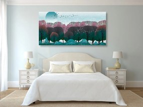 Quadro su tela – Design moderno della giungla
