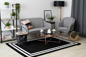 Tappeto HAMPTON Inquadrata nero - PRODOTTO DI SECONDO GRADO