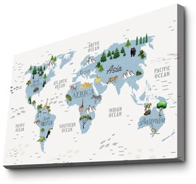 Quadro per bambini 45x70 cm Map - Wallity