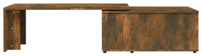 Tavolino da Salotto Rovere Fumo 150x50x35 cm Legno Multistrato