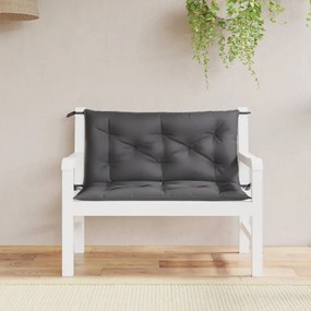 Cuscini Panca Giardino 2pz Antracite 100x50x7cm Tessuto Oxford /