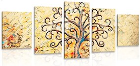 Quadri 5 pezzi – Simbolo dell'albero della vita