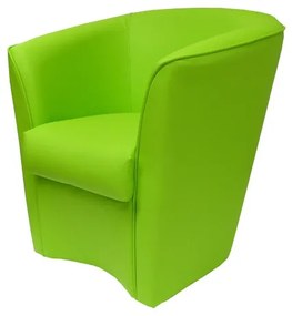 Poltrona poltroncina VALENTINA in ecopelle in tinta unita VERDE CHIARO