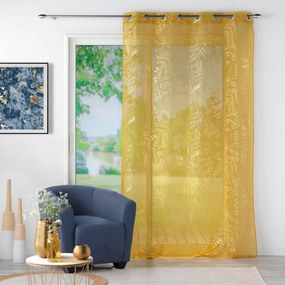 Tenda in voile giallo 140x280 cm Belflor - douceur d'intérieur