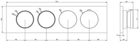 Parti esterne per miscelatore termostatico a 2 funzioni indipendenti parti incasso non inclusa brass brushed 66222 gessi