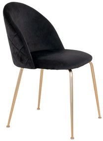 Sedie da pranzo in velluto nero in un set di 2 pezzi Geneve - House Nordic