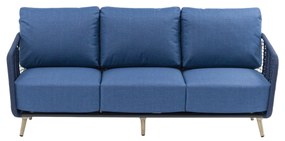 VERTIGO - salotto con struttura in alluminio verniciato blu o verde