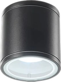 Plafoniera per esterni JUBO in alluminio Nero con diffusore in vetro D9 cm