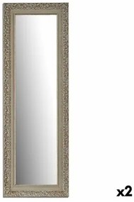 Specchio da parete Bianco Legno Vetro 45,5 x 136 x 1,5 cm (2 Unità)