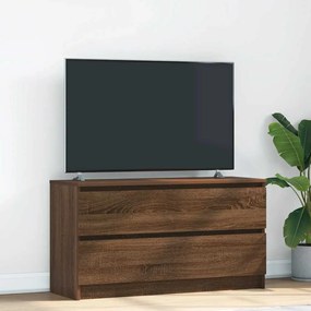 Mobile Tv Rovere Marrone 100x35x54 Cm İn Legno Multistrato /
