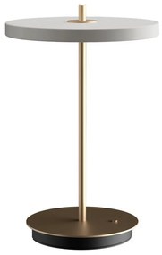 Lampada da tavolo dimmerabile a LED grigio chiaro con paralume in metallo (altezza 31 cm) Asteria Move - UMAGE