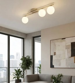 Lampada da soffitto KAIRO 3 3xE14 in Acciaio - Mokka