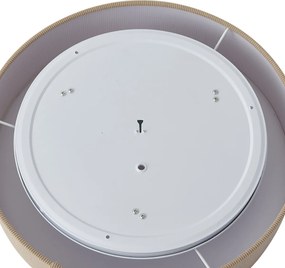 Plafoniera moderna color tortora con paralume in velluto 46cm 3 luci - Luz