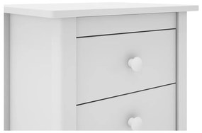 Comodino bianco per bambini in legno di pino Max - Marckeric