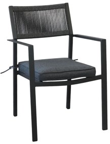 CONGA - poltrona impilabile con struttura in alluminio bianca, taupe o antracite