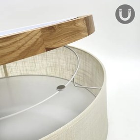 Brilagi - LED Plafoniera BELLADONNA 3xE27/15W/230V diametro 50 cm color crema/quercia