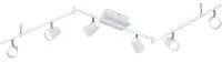 Faretti Led Parete Soffitto Barra 6 Spots Diffusore Conico Bianco Narcos GD Trio