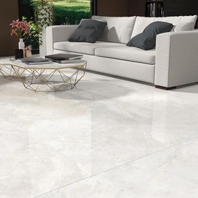 Piastrella da pavimento interno 60 x 120 cm Sp. 10.5 mm rettificato Marmi in gres porcellanato smaltato lucido grigio traffico intenso (pei 4/5) R9 1.44 mq