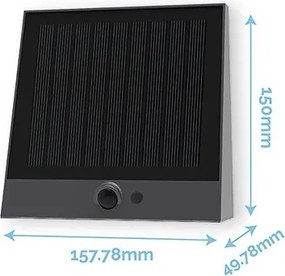 Viking - Lampada da parete solare LED dimmerabile con sensore LED/2W/3,7V IP54 4000K