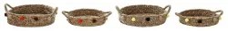 Set di Cestini DKD Home Decor 49 x 40 x 9,5 cm Pompon Erba di mare Boho (2 Unità)