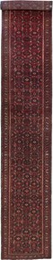 Hamedan Tappeto 80 x 500 Rosso (Iran) Annodato A Mano