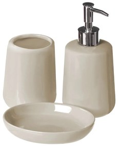 Set di accessori da bagno in pietra color crema Moon - Premier Housewares