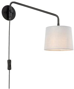 Endon 79500 - Applique CARLSON 1xE14/40W/230V grigia/nera