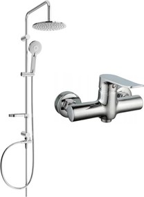 Mexen Carl set doccia esterno con soffione e miscelatore doccia Pecos, cromo - 72740240-00