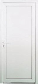 Portoncino d'ingresso Base L 90 x H 210 cm in PVC bianco, apertura spingere a destra, falso telaio non incluso