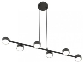 Lampadario a sospensione MEGARA 6 Nero 6xGX53 Colore del corpo Nero