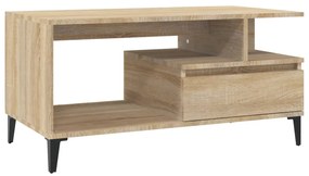 Tavolino da Salotto Rovere Sonoma 90x49x45 cm Legno Multistrato