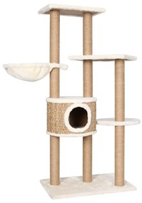 Albero per gatti con palo tiragraffi 126 cm in giunco