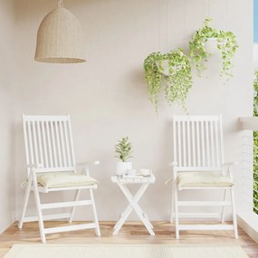Cuscini Per Sedia 2pz Bianco Crema 40x40x7 Cm İn Tessuto Oxford /