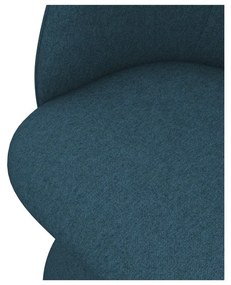 Sedia da pranzo blu in imbottito Maia – Makamii