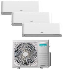 Condizionatore a muro multisplit inverter HISENSE Trial Energy Pro Plus 9 + 9 + 12 21000 BTU classe raffreddamento A++, classe di riscaldamento A++, bianco