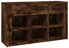 Credenza Rovere Fumo 100x30x59,5 cm in Legno Multistrato