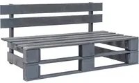 Panca da Giardino con Pallet in Legno Grigio cod mxl 46111