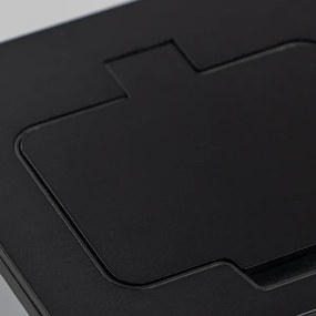 Brilagi - Presa da pavimento incassata per esterni IP55, nera, rettangolare