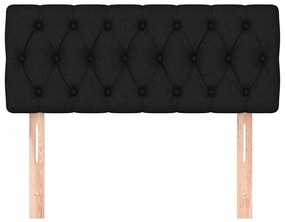 Testiere nero 100 x 7 x 78/88 cm in tessuto