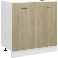 Armadio per Lavabo Rovere Sonoma 80x46x81,5 cm in Truciolato cod mxl 75749