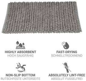 Tappetino per il bagno grigio in tessuto 50x80 cm Solivo – Wenko