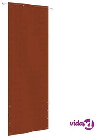 vidaXL Paravento per Balcone Terracotta 80x240 cm in Tessuto Oxford